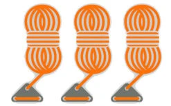 Bent Abspannleinen 3er Set Orange -Roben Peak Geschaft 251461 1777525 2