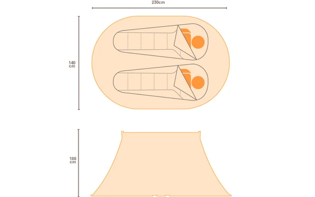 Regatta Malawi 2-Personen-Pop-Up-Festivalzelt Rot 3 Regatta Malawi 2-Personen-Pop-Up-Festivalzelt Rot