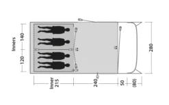Outwell Greenwood 4 Tunnelzelt -Roben Peak Geschaft 748523 5009078