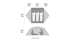 MSR Mutha Hubba NX V2 3 Personen Weiß -Roben Peak Geschaft 819866 5300270